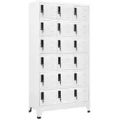 vidaXL Lockerkast 90x40x180 cm staal wit