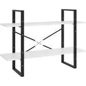 vidaXL Boekenkast met 2 schappen 100x30x70 cm bewerkt hout wit