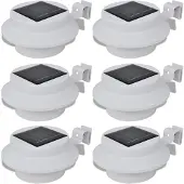 vidaXL 6x Buitenlamp zonne-energie set, tuinfakkel, dakgootverlichting, wit