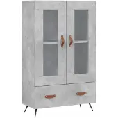 vidaXL Hoge kast 69,5x31x115 cm bewerkt hout betongrijs