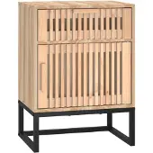 vidaXL Nachtkastje 40x30x55,5 cm bewerkt hout en ijzer