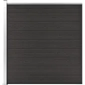 vidaXL Schuttingpaneel 175x186 cm HKC zwart