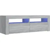 vidaXL TV-kast met LED-verlichting, grijs Sonoma, 120x35x40 cm