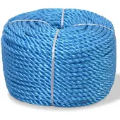 vidaXL Touw gedraaid 12 mm 500 m polypropyleen blauw