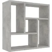 vidaXL Wandschap 45x16x45 cm bewerkt hout betongrijs