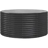 vidaXL Plantenbak 140x140x68 cm gegalvaniseerd staal antracietkleurig