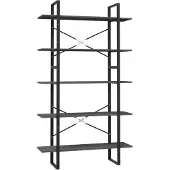 vidaXL Boekenkast met 5 schappen 100x30x175 cm massief grenenhout