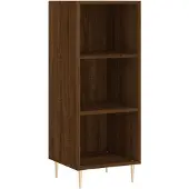 vidaXL Dressoir, bruin, eikenlook, 34,5 x 32,5 x 90 cm, houtvezel