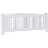 vidaXL Radiatoromsluiting van houtvezel, wit, 205 cm