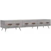 vidaXL Tv-meubel 150x36x30 cm bewerkt hout grijs sonoma eikenkleurig