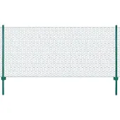 vidaXL Gaashek met palen, staal, 25 x 0,75 m, groen