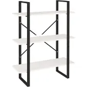 vidaXL Boekenkast met 3 schappen 80x30x105 cm massief grenenhout wit