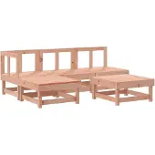 vidaXL 5-delige Loungeset massief douglashout