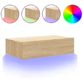 vidaXL TV-kast met LED-verlichting, Sonoma-eikenhout, 60x35x15,5 cm