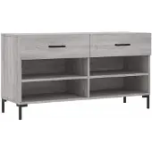 vidaXL Schoenenbank 102x35x55 cm bewerkt hout grijs sonoma eikenkleur
