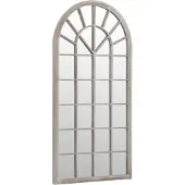 vidaXL Tuinspiegel 90x45 cm ijzer zandkleurig