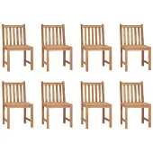vidaXL Tuinstoelen 8 st massief teakhout