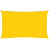 vidaXL Zonnezeil 160 g/m² 3x6 m HDPE geel