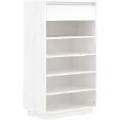 vidaXL Schoenenkast 60x34x105 cm massief grenenhout wit