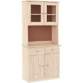 vidaXL Hoge kast ALTA 77x35x165 cm massief grenenhout