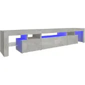 vidaXL Tv-meubel met LED-verlichting 215x36,5x40 cm betongrijs