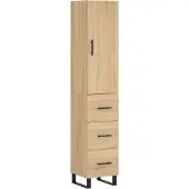 vidaXL Hoge kast 34,5x34x180 cm bewerkt hout sonoma eikenkleurig