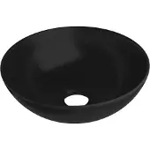 vidaXL Lavabo de salle de bain Céramique Noir mat Rond146986