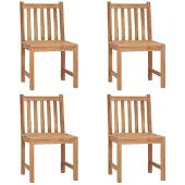 vidaXL Tuinstoelen 4 st massief teakhout
