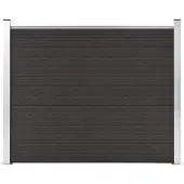 vidaXL Schuttingpaneel 180x146 cm HKC zwart
