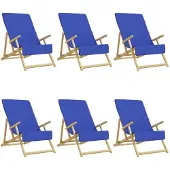 vidaXL Strandhanddoeken 6 st 400 g/m² 60x135 cm stof koningsblauw