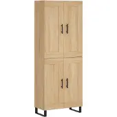 vidaXL Hoge kast 69,5x34x180 cm bewerkt hout sonoma eikenkleurig