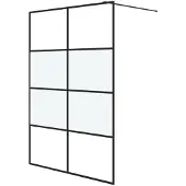 vidaXL Inloopdouchewand 140x195 cm halfmat ESG-glas zwart