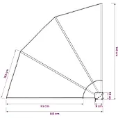 vidaXL Balkonscherm inklapbaar 140x140 cm crème