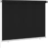vidaXL Rolgordijn voor buiten 185(B)x140(H) cm zwart