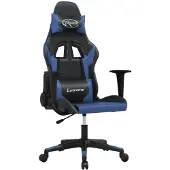 vidaXL Gamingstoel, zwart en blauw, kunstleer