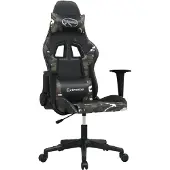 vidaXL Gamingstoel, zwart en camouflage, kunstleer