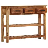 vidaXL Dressoir met 3 lades 110x30x80 cm massief hout