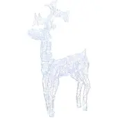 vidaXL Kerstdecoratie rendieren 90 LED's 60x16x100 cm acryl