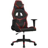 vidaXL Gamingstoel, zwart en wijnrood, kunstleer
