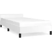 vidaXL Bedframe met hoofdeinde zonder matras 90x190 cm wit