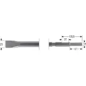 Rotec 6-kant Plattebeitel 25x460mm 6-kant ø21,0 / ø19x66 - 2154012