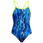 Funkita Diamond Back Swimsuit Blauw 14 Years Meisjes