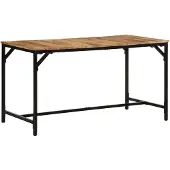 vidaXL Eettafel 140x70x75 cm massief hout ruw mangohout