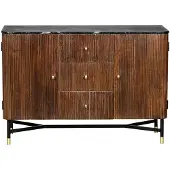 Giga Meubel Dressoir Japandi Bruin met Marmer -