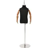 vidaXL Verstelbare 120-150 cm Mannequin met Basis Uniseks PP Zwart