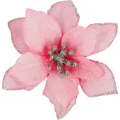 Springos Kunstbloem | Kerst | Ster van Bethlehem | Roze | Glitters