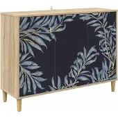 vidaXL Dressoir DOKKUM Sonoma 102 x 33 x 75 cm Bewerkt hout