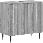 vidaXL Wastafel kabinet voor de badkamer ZWOLLE Grijs Sonoma