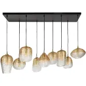 Nest of Nora Hanglamp - 9-lichts met glas - Amber