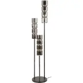 Nest of Nora Vloerlamp - Glazen cilinder 3-lichts - Zwart